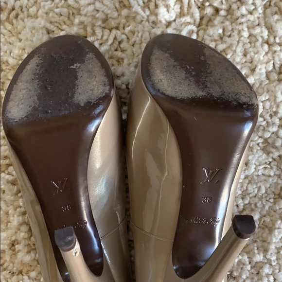 Louis Vuitton Nude Patent Oh Really! Peep Toe Pump - Picture 7 of 9